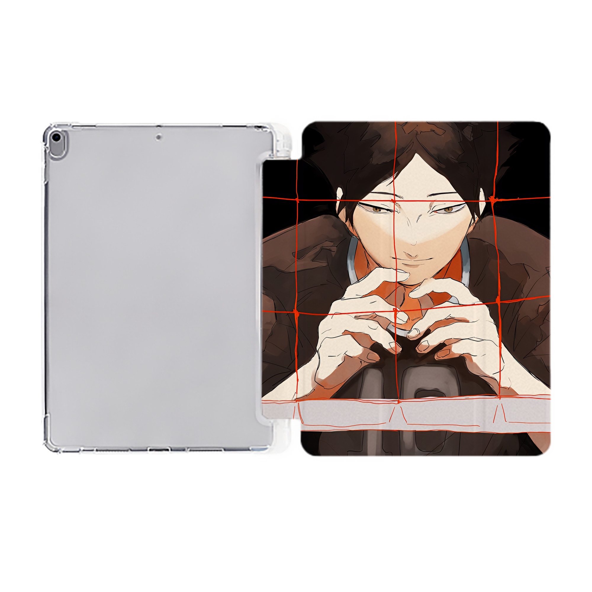 （画像用） ハイキュー!! Haikyu!! IPad ケース ペン収納付き 三つ折りスタンド PUレザー×シリコン 対応機種9.5/10.5/10.9インチ
